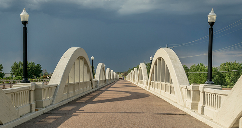 The Rainbow Arch Bridge in Morgan County, Colorado.