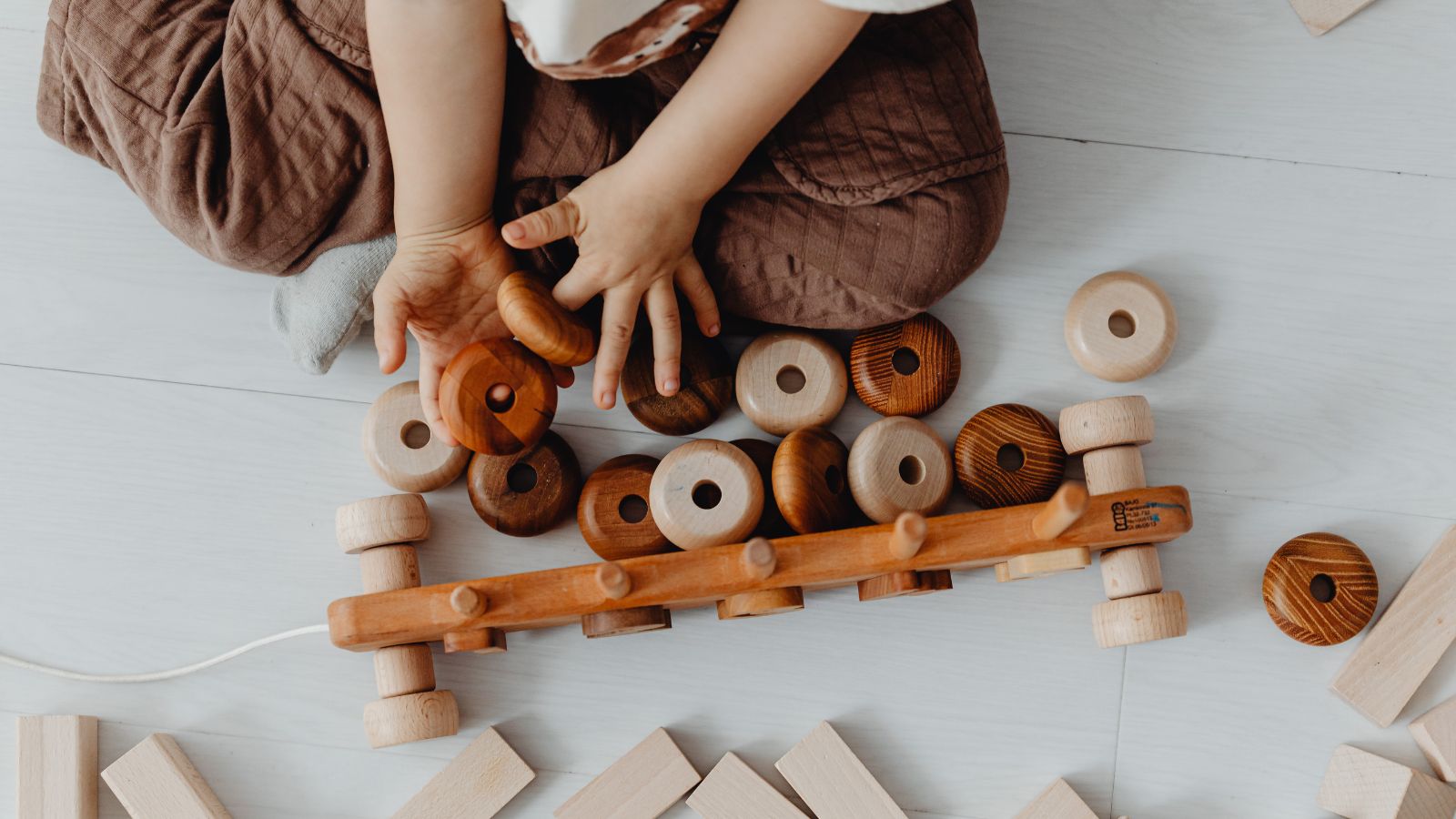 Child playing with blocks