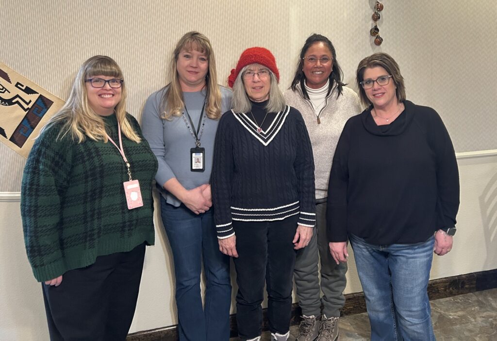 Photo of five women who are caseworkers a Morgan County Department of Human Services.