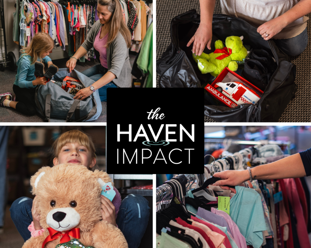 Four picture collage for The Haven Impact